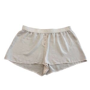Anthropologie Metallic Sheer Pajama Shorts Size L